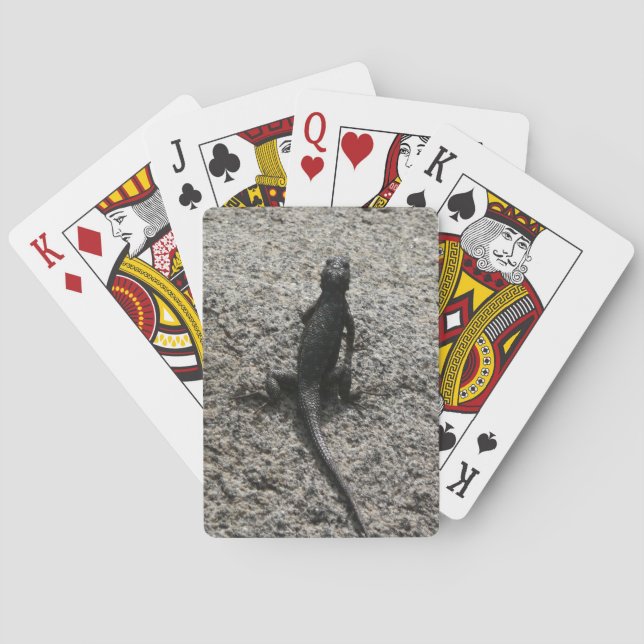 Svart ödla casinokort (Baksidan)