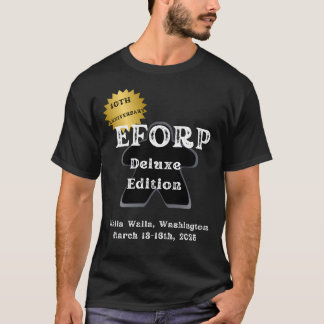 Svart officiell EFORP 2025 Meeple T Shirt