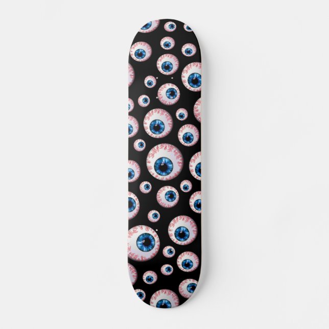 Svart ögonglobmönster skateboard bräda 20,5 cm (Framsida)