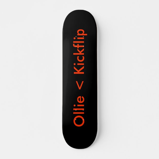 Svart, Ollie < Kickflip Skateboard Bräda 20 Cm (Framsida)