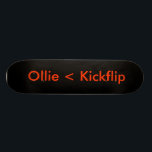 Svart, Ollie < Kickflip Skateboard Bräda 20 Cm<br><div class="desc">En olie är aldrig bättre än en kickflip.</div>