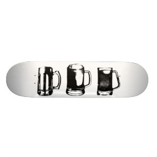 Svart ölmuggSilhouette // Skateboard Bräda 21,5 Cm