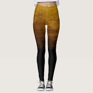 Svart Ombré Distressed-struktur - Guld Leggings