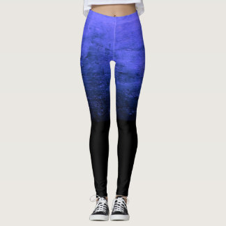 Svart Ombré Distressed Struktur - Indigo Leggings