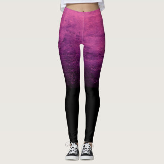 Svart Ombré Distressed-struktur - Rosa Leggings