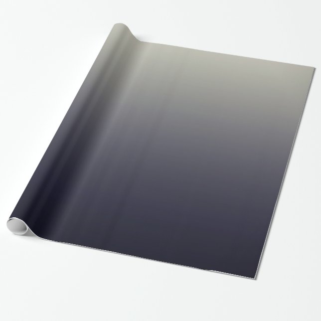 Svart Ombre för trendig lutning Presentpapper (Utrullad)