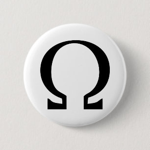 svart omega symbol knapp