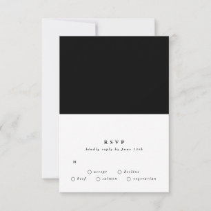 Svart Onyx Desert Bröllop med enkel, modern text OSA Kort