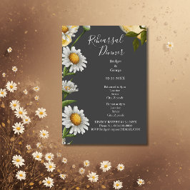 Svart onyx retro Margaret Blomhearsal middag Inbjudningar