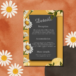 svart onyx-retro Margaret blomsterförslutningskort Tilläggskort