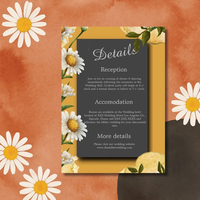 svart onyx-retro Margaret blomsterförslutningskort Tilläggskort (Skapare uppladdad)