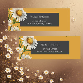 svart onyx-retro vit Margaret bröllop Returadress Etikett