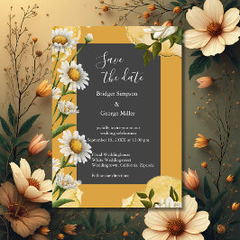 svart onyx retro vit orange Margaret blomma Inbjudningar