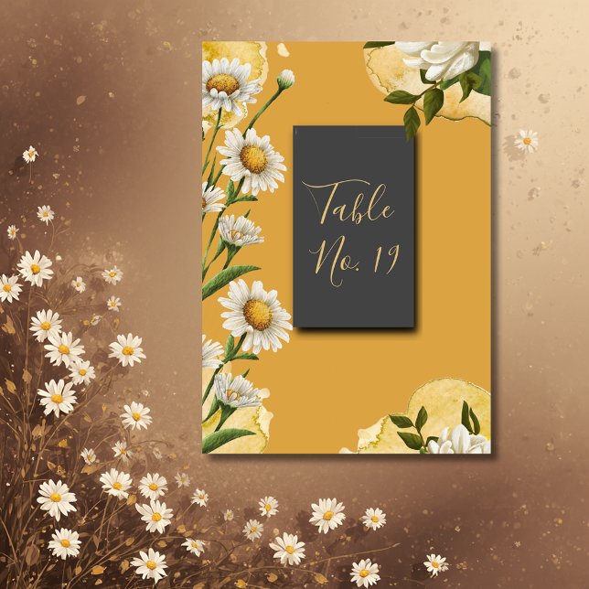 svart onyx-retro, vit orange Margaret Bord Card Bordsnummer (Skapare uppladdad)