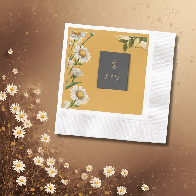 svart onyx retro white orange Margaret Blomor Pappersservett (Skapare uppladdad)