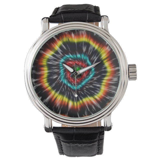 Svart Opal Tie Dye,   Armbandsur (Framsida)