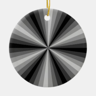Svart optisk Illusion-ornament Julgransprydnad Keramik
