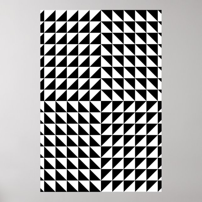 svart optisk illusion poster (Framsidan)