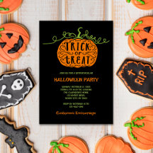 Svart Orange Bus eller Buss Halloweendekoration