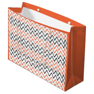 Svart Orange Chevron Sicksack
