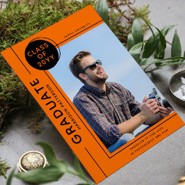 Svart Orange för fotomodern skript i Studenten