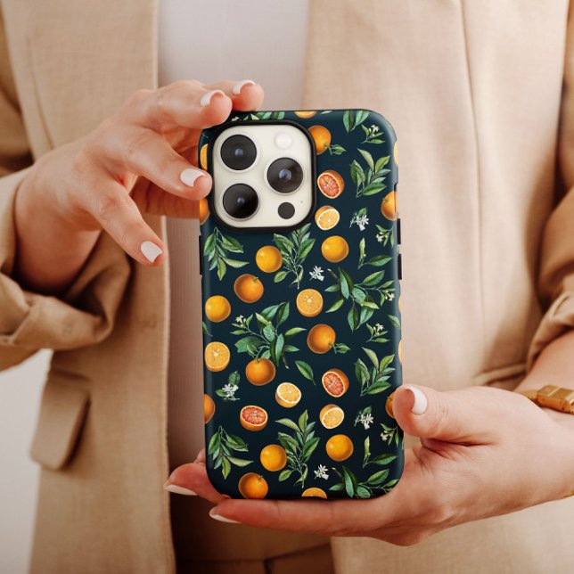 Svart Orange Frukt | iPhone 14 Fodral-Mate (Skapare uppladdad)