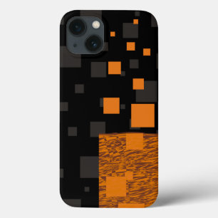 Svart orange grått brun kvadrat, abstrakt block