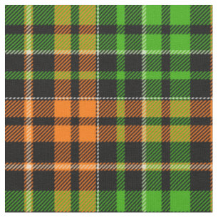 Svart Orange Grön Plaid Rutig Design  Tyg