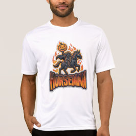Svart Orange Huvudlös Ryttare Halloween T Shirt