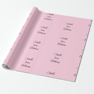 Svart Ord i Kärlek på Rosa Presentpapper