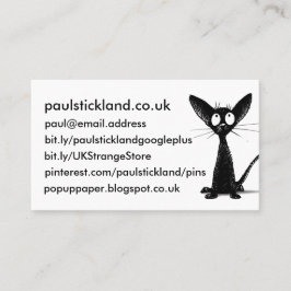 Svart orientalisk kattkonst visitkort