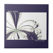 Svart orkidé fraktal konst blommönster