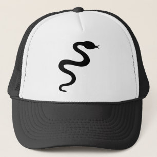 svart ormsymbol truckerkeps