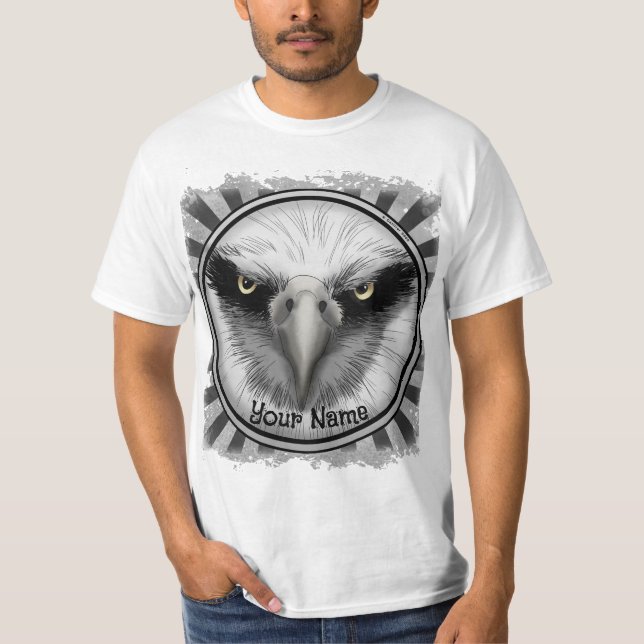Svart Örn  T Shirt (Framsida)