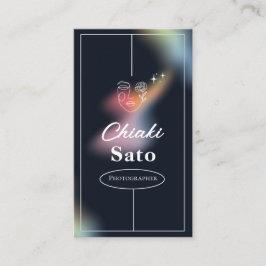 Svart överlägg, minimalistisk fotograf visitkort