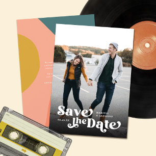 Svart överlagring av färglöst modern Retro-Fullt-f Spara Datumet