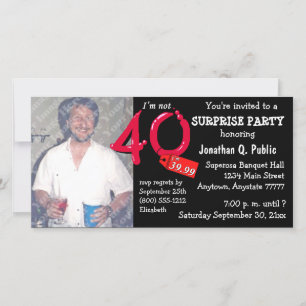 Svart överraskning 40:e födelsedagen Party Photo I
