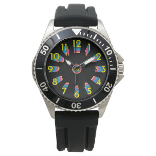 Svart övertoning av cyan-gulten eWatch Watch Watch Armbandsur