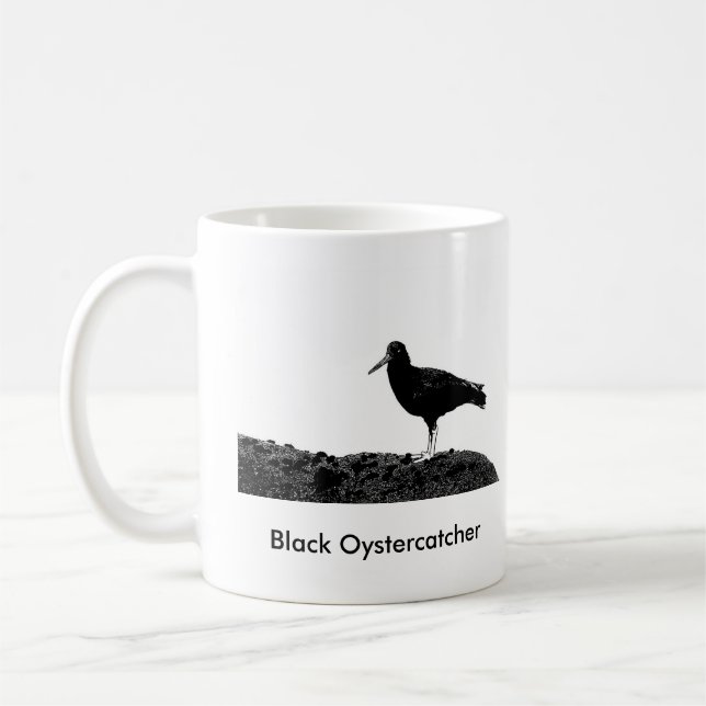 Svart Oystercatcher Kaffemugg (Vänster)