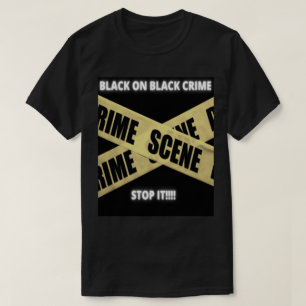Svart på Black Crime STOP IT!!! T-Shirt