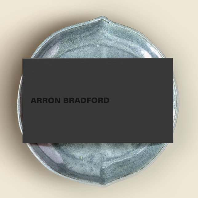 Svart på Black Modern Visitkort (Skapare uppladdad)