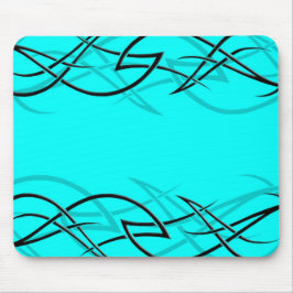 Svart på Cyan "elegans" Mousepad Musmatta