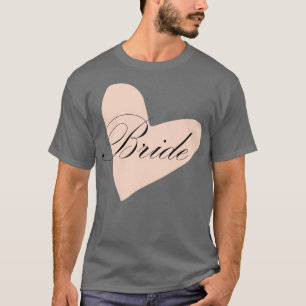 Svart på rosa hjärta t shirt