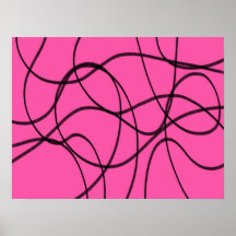 Svart på Rosa Ribbon Art