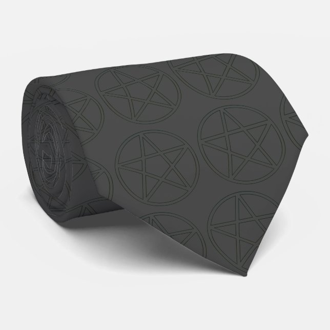 Svart på svart Pentacle Slips (Rullad)