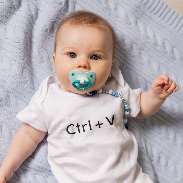 Svart på Vit Ctrl+V Klistra in T Shirt (Ctrl+V Paste Baby Bodysuit)
