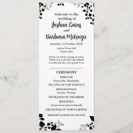 Svart på vit platt program