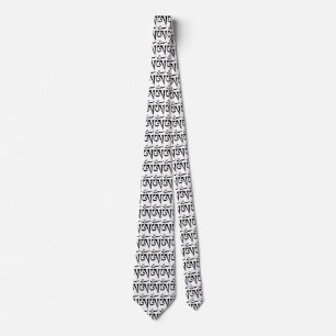 svart på vita Om-symboler Slips