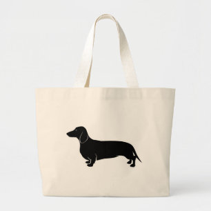 Svart på vitDachsund Jumbo Tygkasse