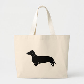 Svart på vitDachsund Jumbo Tygkasse